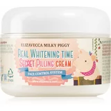 Elizavecca Milky Piggy Real Whitening Time Secret Pilling Cream vlažilna mehčalna krema s piling učinkom 100 ml