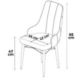 Hanah home set stolica Neta, 46x95x42 cm, 4 dijela, antracit-bijela | Eponuda.ba