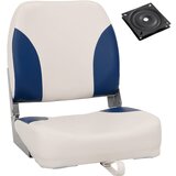 vidaXL 2-dijelni set sklopivih sjedala za brod i plavo-bijeli jastuk | shoptok.hr