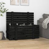 vidaXL Kutija za pohranu crna 91x40 5x42 cm od masivne borovine Cijene