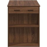 vidaXL Pisalna miza s predalom in polico rjavi hrast 102x62x77,5 cm | Shoptok.si