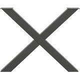 vidaXL Noge za jedilno mizo X-oblika 2 kosa antracit 90x(72-73) cm | Shoptok.si