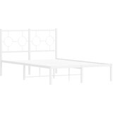  Metalni okvir za krevet s uzglavljem bijeli 120x200 cm | shoptok.hr