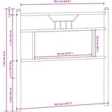 Zamjensko uzglavlje smeđa boja hrasta 80 cm konstruirano drvo i čelik | Eponuda.com