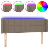 Maison Chic led posteljno vzglavje - vzglavna omarica - nočna omarica taupe 147x16x78/88 cm blago, (21706463) Cene