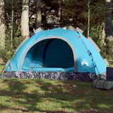Šator za kampiranje za 4 osobe plavi brzo otpuštanje