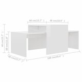  Set stolića za kavu visoki sjaj bijeli 100 x 48 x 40 cm drveni | shoptok.hr