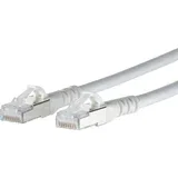 130845A088-E RJ45 omrežni kabel\, Patch kabel CAT 6a S/FTP 10.00 m bela z zaščitnim zapornim zatičem 1 kos, (20421771)