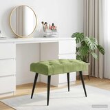  Klupa s gumbastim tkanjem Svijetlo zelena 60 x 40 x 45 cm | shoptok.hr