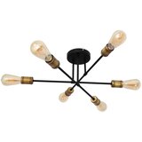  Plafonski luster CAMBRIDGE 6xE27/20W/230V crna/zlatna | Eponuda.com