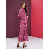 Sinsay Midi haljina s volanima i vezanjem na dekolteu | shoptok.hr