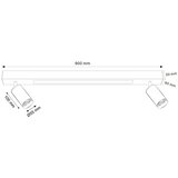  LED plafonsko svetlo PARIS LED/24W/230V + 2xGU10/10W crno | Eponuda.com