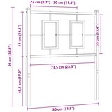  Metalno uzglavlje za krevet, bijelo, 75 cm | shoptok.hr