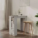 Barski stol s policom siva boja betona 102x50x103 5 cm iverica