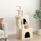 vidaXL Penjalica za mačke sa stupovima za grebanje krem 122 cm | shoptok.hr