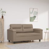 vidaXL Dvosjed od tkanine boja cappuccina 120 cm od umjetne kože Cijene