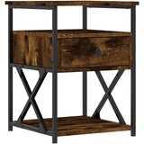 Maison Chic Nočna omarica - Nočna miza dimljeni hrast 40x42x55 cm inženirski les, (21689116) Cene