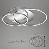  LED prigušiva stropna svetiljka LED/28W/230V 3000K mat hrom | Eponuda.com