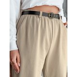 DStreet Spodnie damskie chinosy z paskiem TAILANDI latte | Shoptok.si