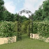 vidaXL Vrtni luk crni 116 x 45 x 240 cm čelični u