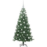 vidaXL Božično drevo med 150 LED z stojalom Zelena 120 cm PVC | Shoptok.si