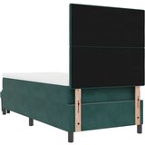 Box Spring Krevet s Madracem i Klupom Tamnozeleni 90x190 cm Baršun | shoptok.hr
