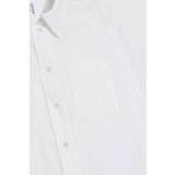 Marisse White Short-Sleeved Collared Shirt | Shoptok.si