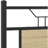 Metalni Kovinski posteljni okvir brez vzmetnice sonoma hrast 200x200 cm, (21829294) | Shoptok.si