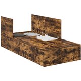  Posteljni okvir Prekajen hrast Trden les Enojna Trajna, (22051033) | Shoptok.si