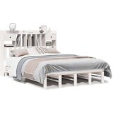 vidaXL Krevet s regalom z knjige bez madraca bijeli 140x190cm borovina | shoptok.hr