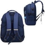  Otroški šolski nahrbtnik s prsno naramnico modra raketa vesolje 20L 41cm | Shoptok.si