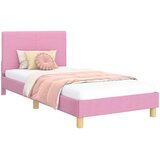  Krevet za djecu s uzglavljem Ružičasta 90 x 190 cm tkanina | shoptok.hr