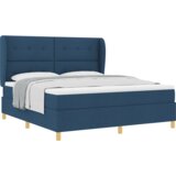 Plavi Modra Box Spring Postelja z Matracem 180x200 cm Tkanina, (22051390) | Shoptok.si