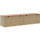  Vrtna kutija za pohranu bež 220x50x54 cm poliratan drvo bagrema | shoptok.hr