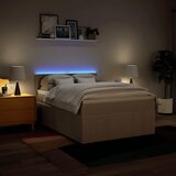  Krevet s oprugama i madracem krem 140x200 cm od tkanine | shoptok.hr