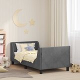  za djecu s uzglavljem Tamnosiva 80 x 160 cm Baršun | shoptok.hr