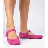 D/CEO marka niezdefiniowana Pink faux-suede ballet flats with rhinestones Marcelina | ePonuda.com
