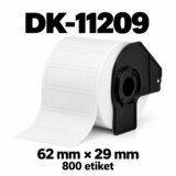  Kompatibilne etikete Brother DK-11209, 62 × 29 mm – 800 etiket | Shoptok.si