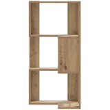  Kutni regal z knjige 3 razine artisian hrast 50x50x102cm drveni | shoptok.hr
