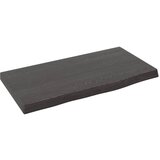 vidaXL Stenska polica temno siva 40x20x2 cm obdelana trdna hrastovina | Shoptok.si