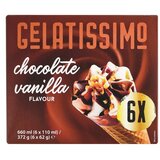  Sladoled GELATISSIMO čokolada vanila kornet 6x110ml Cene
