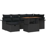 vidaXL 7-dijelni vrtni kauč set s jastučićima crni poli ratan | shoptok.hr