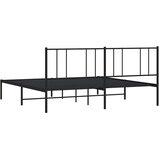  Metalni okvir za krevet s uzglavljem crni 183x213 cm | Eponuda.com