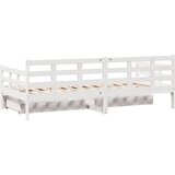  Dnevni krevet s ladicama bez madraca 80x200 cm masivno drvo Bijela 90 x 190 cm | Shoptok.si