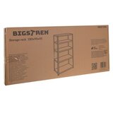 Bigstren metalni regal s 5 polica 180 x 90 x 40 cm, crni, do 1000 kg | shoptok.hr