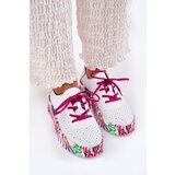 VINCEZA Women's Leather Sneakers On Patterned Platform Cijene