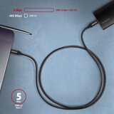 Axagon CC USB CM 3.1Gen1 &amp;lt;&amp;gt; USB CM, 1m, Crna, BUCM3-CM10AB, AXA Slike