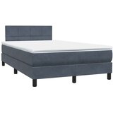 Box Spring krevet s madracem tamno sivi 120x220 cm baršun | shoptok.hr