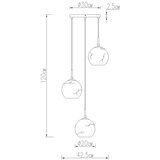 Globo 15999M-3HR - Luster na sajli RAGUSA 3xE27/60W/230V prečnik 42,5 cm | Eponuda.com