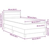  Krevet s kutijom s madracem Crni 90x190 cm Tkanina | shoptok.hr